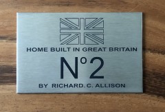a4 size brushed stainless steel plaque