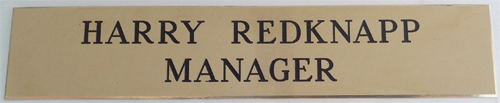 Deep Engraved Brass Plaque - 1mm thick. Height = 30mm (Select length required)